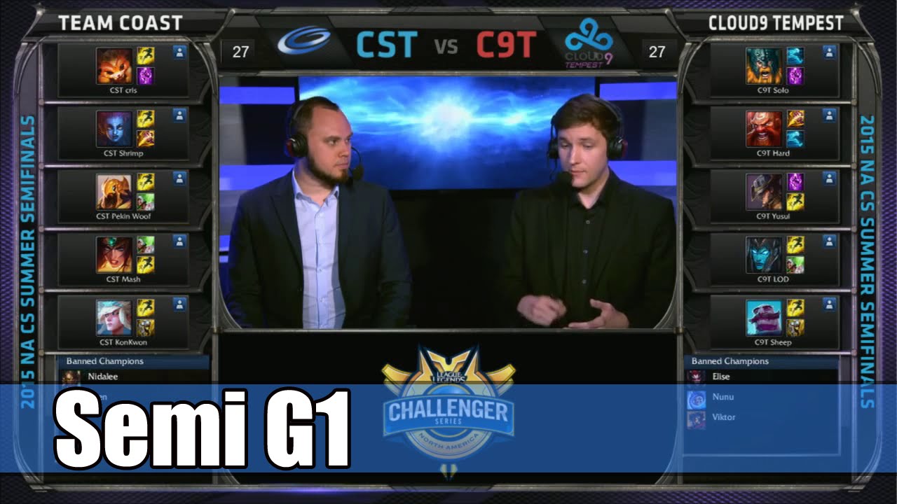 Coast vs Cloud 9 Tempest | Game 1 Semi Finals S5 NA CS Summer 2015 | CST vs C9T G1 Semi NACS