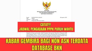 JADWAL TAHAPAN PENGADAAN PPPK PARUH WAKTU