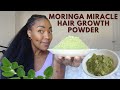 GROW HAIR FAST AND STOP EXCESSIVE HAIR FALL | DIY How To Make Moringa Hair Mask For Hair Growth