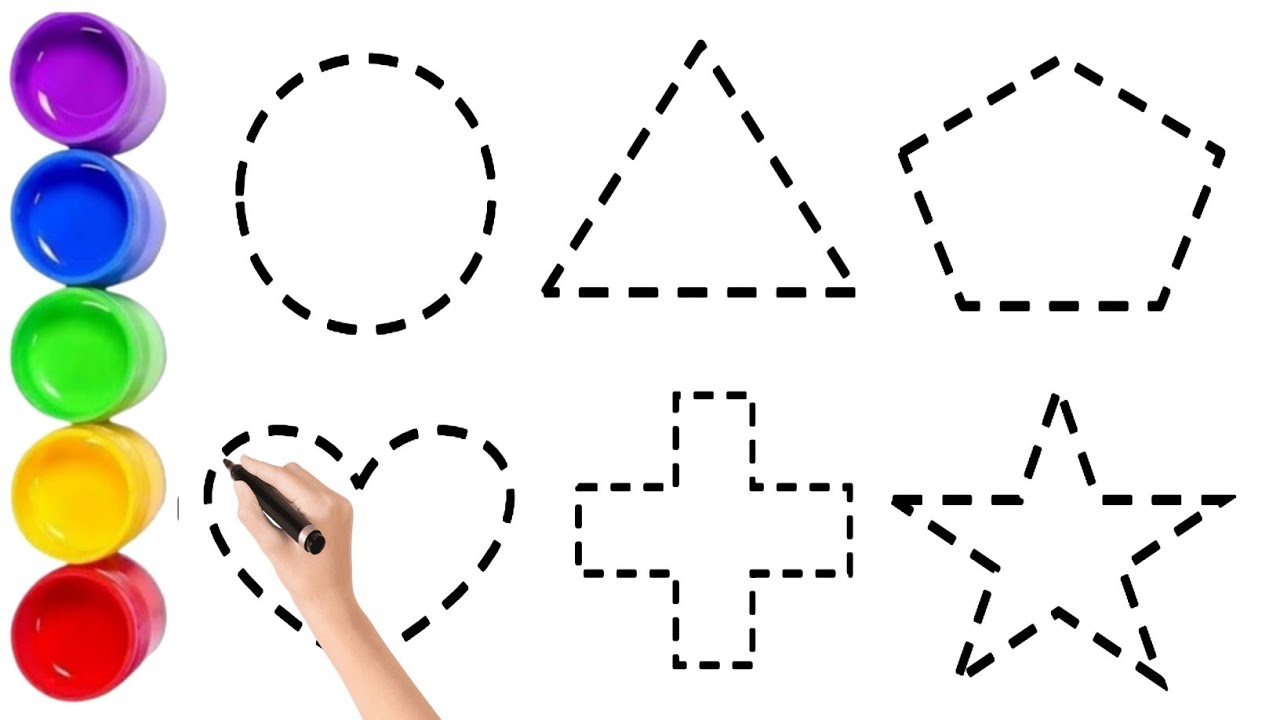 drowning 2d shape , Painting, and Coloring for Toddlers