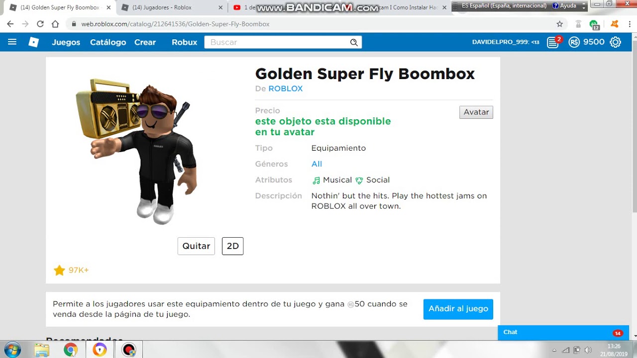 Comprando BoomBox Tenia 10.000 Robux Compre Unn Boombox Y Me Quedo 9500