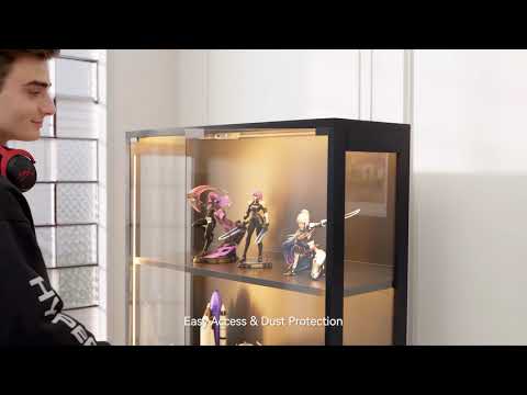 AODK Glass-Door Display Cabinet with RGB Lights — Overview