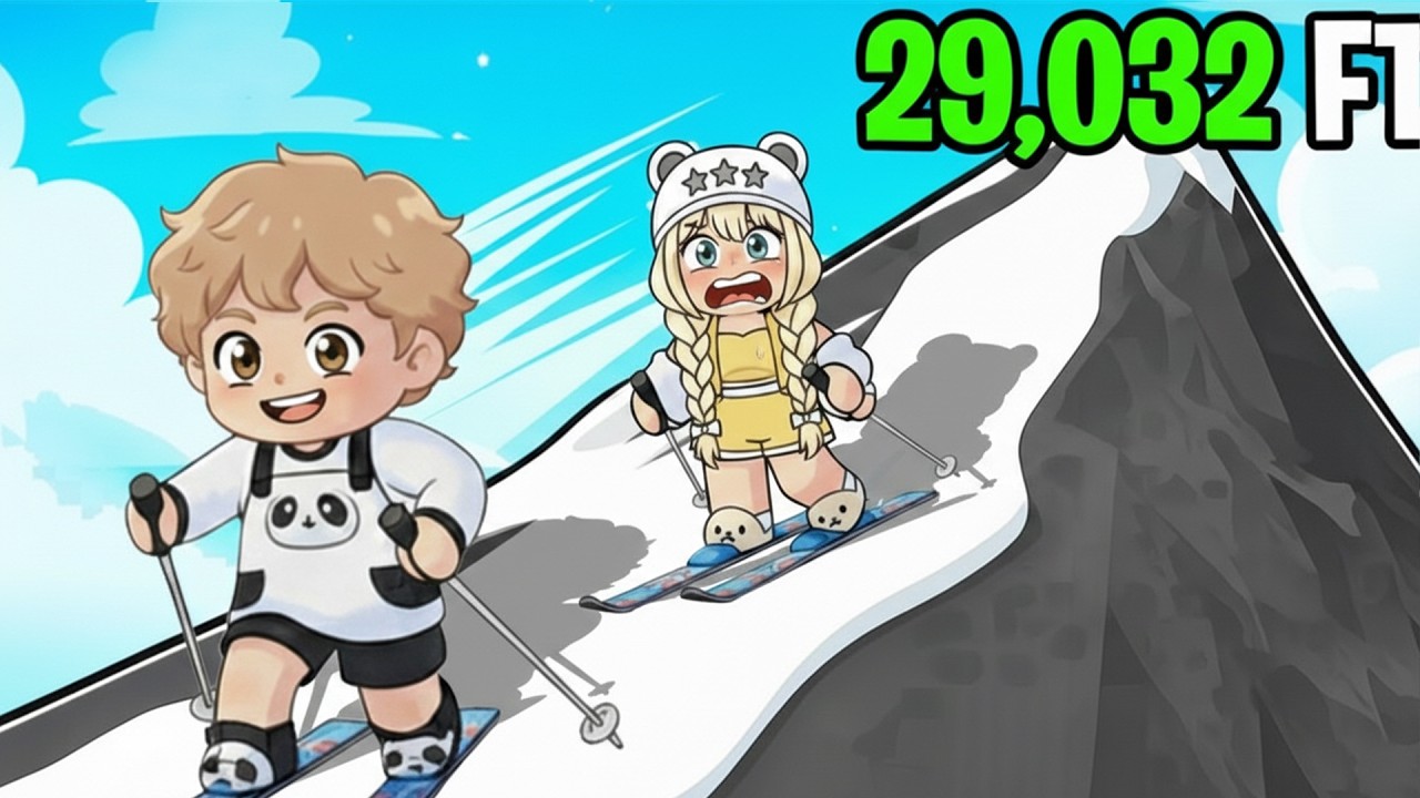 We Built The TALLEST Mountain To Ski in Roblox! 😨