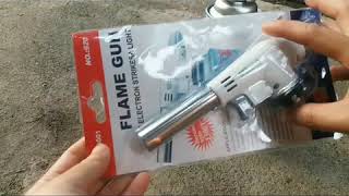 MESIN ALAT KEPALA KOMPOR TEMBAKAN PISTOL GAS PEMATIK PENYEMBUR API JET LAS BAKAR PEMBAKAR MAKANAN BUTANE BLOW TORCH FLAME BBQ GRILL FOOD GUN PORTABLE