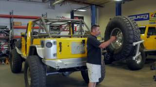 In Depth - Jeep Swing Out Rear Tire Carrier - GenRight Off Road