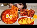 ASMR MUKBANG| 직접 만든 떡볶이 양념치킨 오므라이스 먹방 & 레시피 FRIED CHICKEN AND Tteokbokki EATING