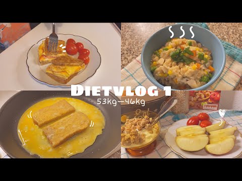 Video DIETVLOG#1 [53kg-46kg] ???? -1,4kg in 3 days | Simple... - youtube