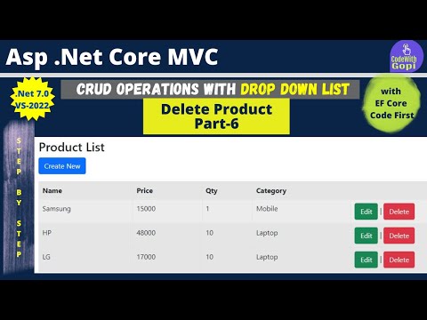 How to bind DropdownList in ASP.NET Core| CRUD Application with ASP.NET Core using EF Core Part-6