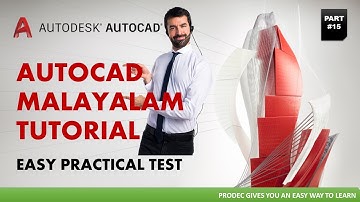 AutoCAD Malayalam Tutorial Part #15 | Drawing Practice Test
