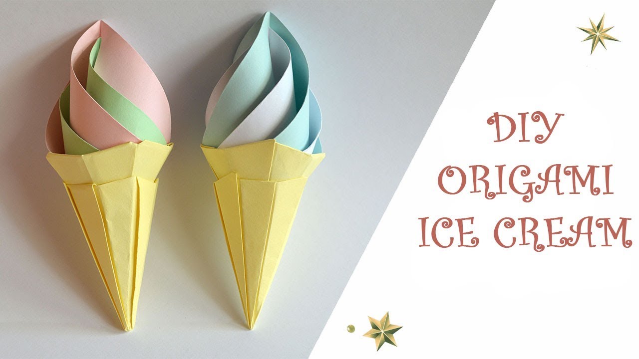 ⁣Как сделать оригами мороженое | DIY Origami Ice cream