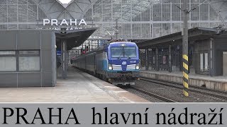 Vlaky - Praha hlavní nádraží [12.12.2017] 1.díl 4K