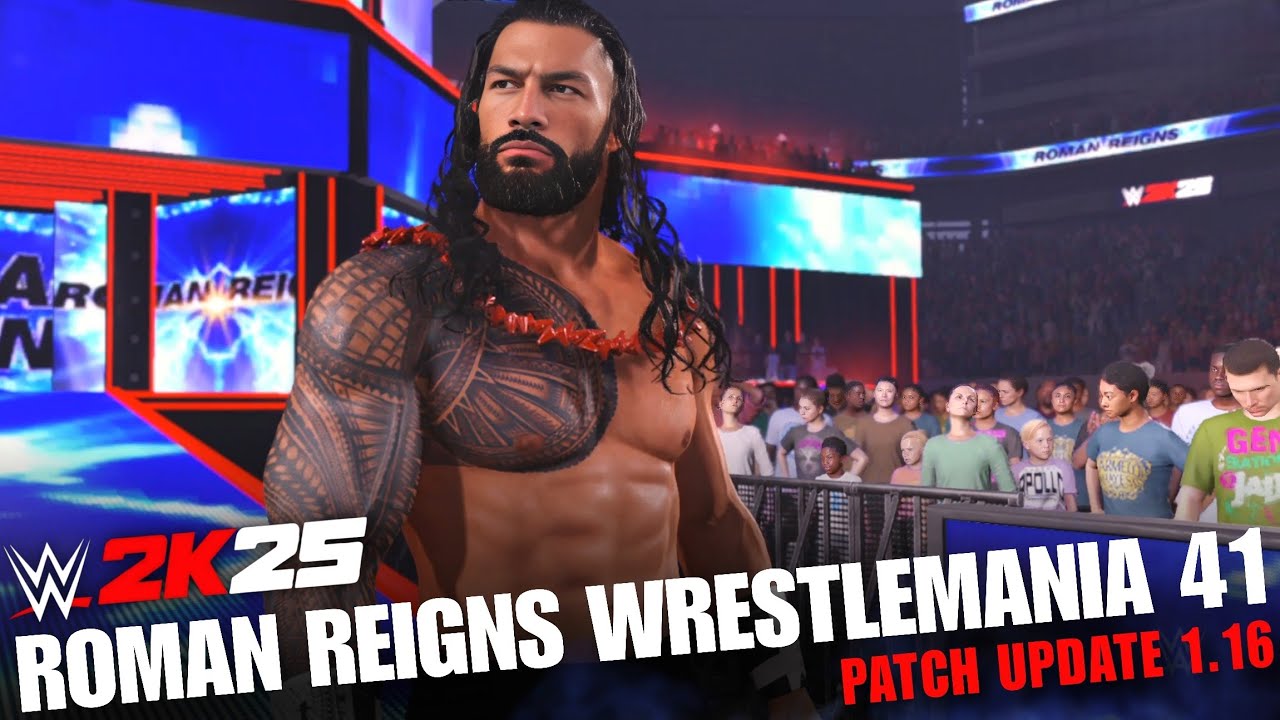 WWE 2K25 Roman Reigns '25 MyFaction HIDDEN Model w/ WRESTLEMANIA 41 Arena | Patch Update 1.16