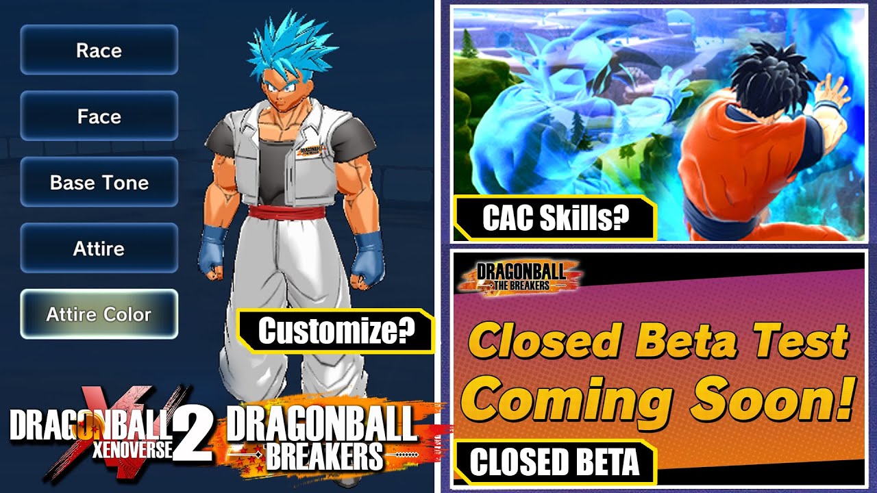 NEW* DRAGON BALL: THE BREAKERS + XENOVERSE 2 TIMELINE! - CAC Customization  & Closed Beta (2022) 