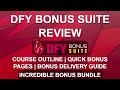 DFY Bonus Suite Review | Easy Bonus Pages 🎁🎁 | WordPress Bonus Delivery