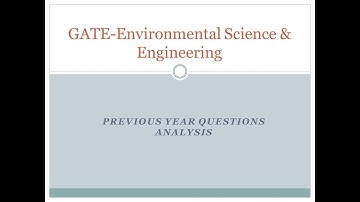 Analysis of Previous year GATE question papers