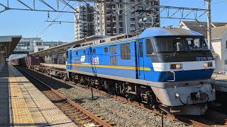 1073レ EF210-309号機牽引貨物列車(下り)相見駅通過