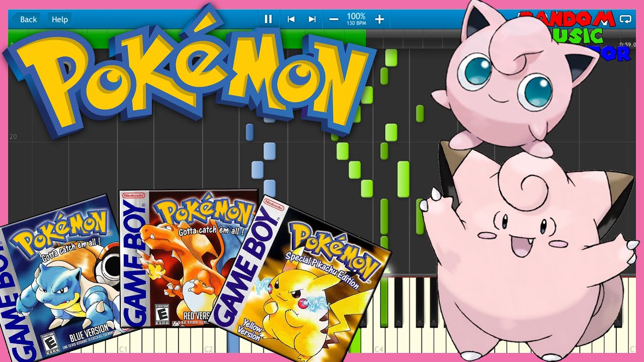 Mt. Moon - Pokemon RBY - Piano Tutorial [Synthesia♫] オツキミやま or おつきみやま ...