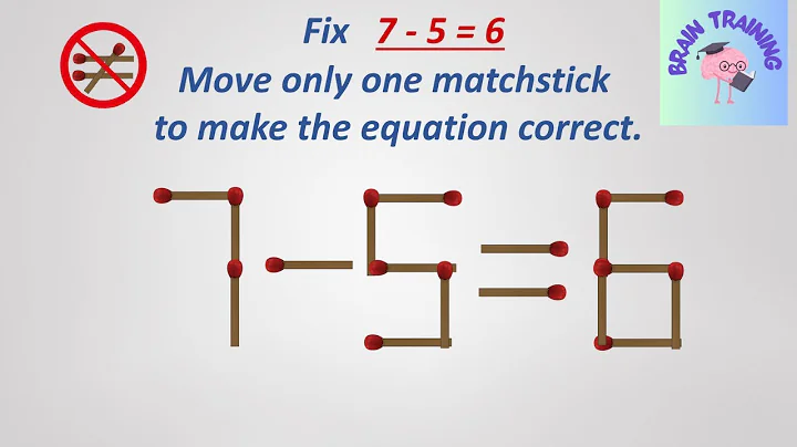 🔥 Move 1 Matchstick to Fix This Equation! | 7 - 5 = 6 Matchstick Puzzle Challenge