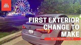 First thing to change on your Honda Civic SI 11th gen!! How to install OEM black civic emblems.