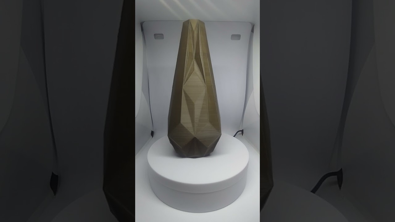 Hexagon gold vazo pla baskı çalışmamız.