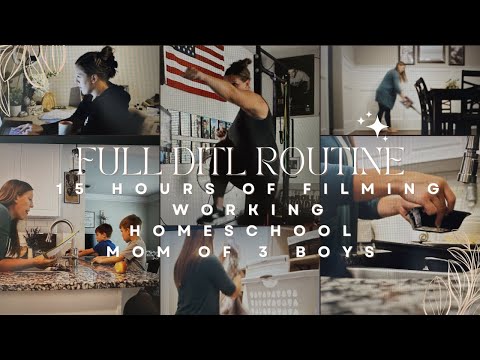 My ENTIRE Daily Routine as a Working Homeschool Mom of 3 - FULL 15 HOURS