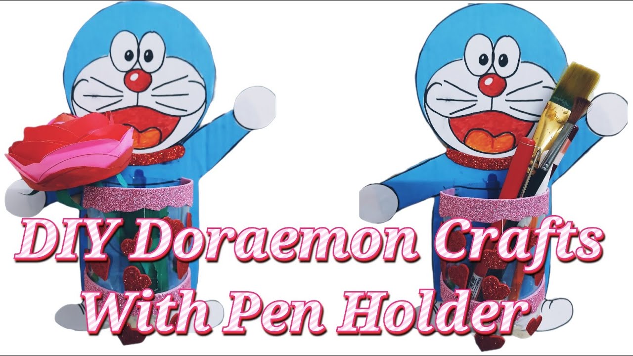 DIY Doraemon Craft for Pen & Stationary Holder for kids|| (