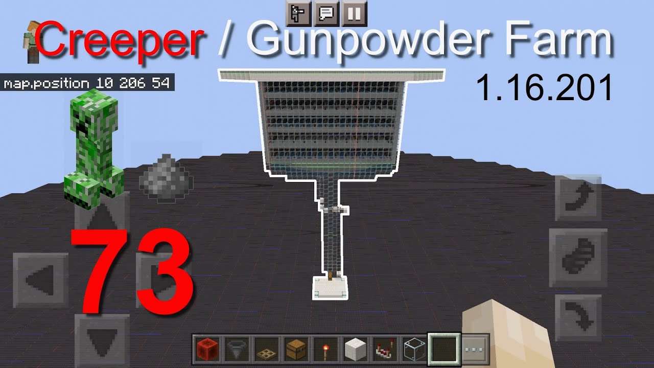 Minecraft Bedrock Tutorials(73) - How to build a Creeper / Gunpowder ...