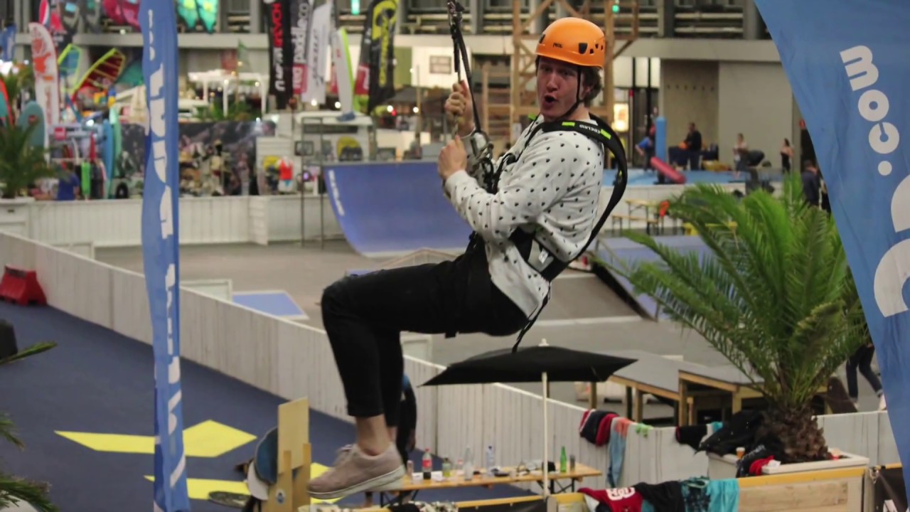 Indoor zipline by Van Riswick Adventure Construction YouTube