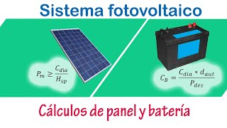 Photovoltaic system  Perform panel and battery calculations for your own installation.