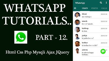 WhatsApp Tutorial Part-12: Profile Top Navigation Bar HTML CSS for Android mobile, Tablet and Web.