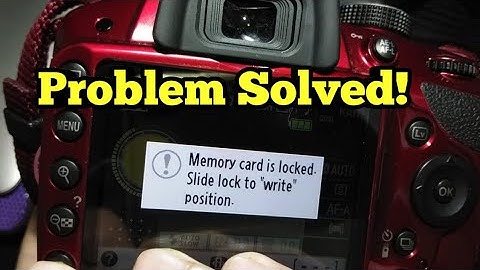 [SOLVED] Memory Card is locked, slide lock to "write" position 2018 (eng sub)