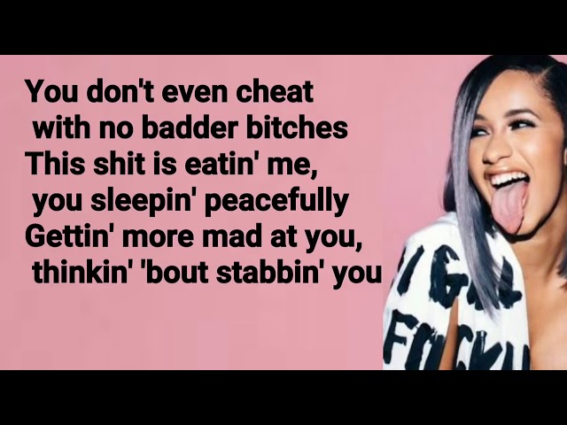 Cardi B - Thru Your Phone -  Lyrics