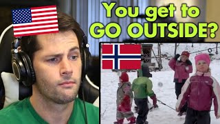 American Reacts to Kindergarten in Norway