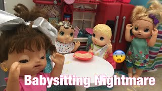Baby alive dolls babysit! Babysitting Nightmare!