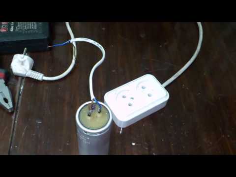 Примитивный способ проверки конденсатора. The simplest but not the best way to check the capacitor.