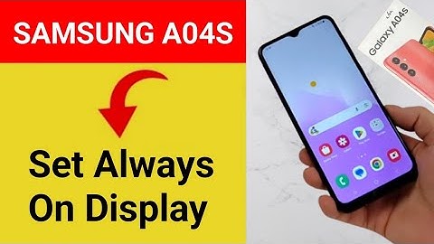 How to set always on display Samsung galaxy A04s, alway on display kaise set karen