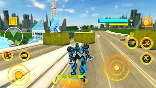 Flying Police Eagle Bike Robot Hero : Robot Games Android Gameplay HD | Robot Polisi, Motor, Elang screenshot 3