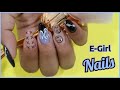 E-GIRL NAILS / UÑAS E- GIRL / UÑAS ACRILICAS ESCULTURALES + MANO ALZADA 💅🏻