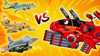 Đại Chiến Với Vua Của Bầu Trời RED SPACE POLICE US! | Phim hoạt hình về xe tăng | KING DOM CARTOONS