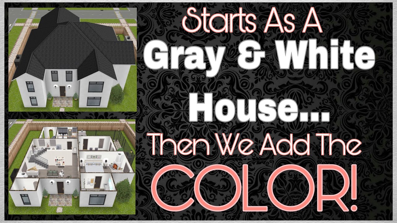 Sims Freeplay Gray & White 4 Bedroom Family Home {Interior Colors
