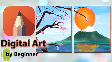 Autodesk Sketchbook Tutorial by Beginner - Imagination Fantasy Landscape / Digital Art / Android