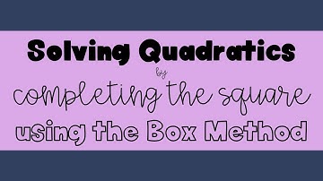 Solving by Completing the Square Animation