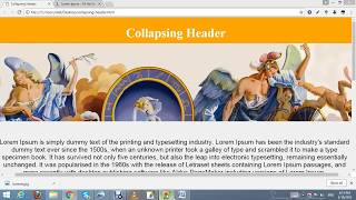 Collapsing Header | HTML and CSS