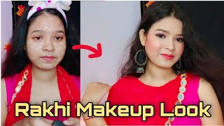 Raksha bandhan makeup look with affordable product | Simple & easy | The Amisha
