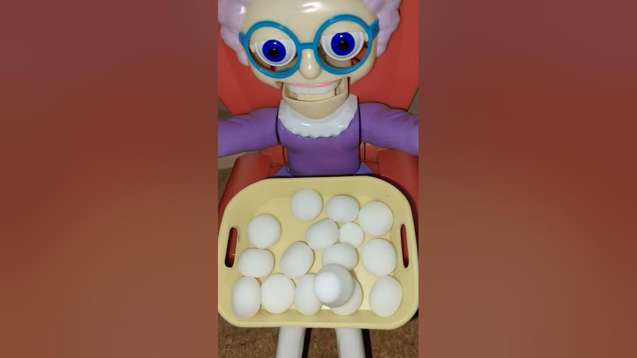 little-granny-woke-up-with-white-small-balls-in-hwr-tray-asmr