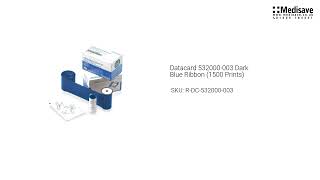 Datacard 532000 003 Dark Blue Ribbon 1500 Prints R Dc 532000 003