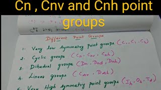 ChemistrygrouptheoryTamil                       Group Theory part 13/ point groups Cn , Cnv and Cnh