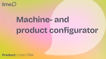How to CRM: Machine- and product configurator
