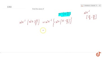 Find the value of `sin^(-1)(sin(2pi)/3)`...