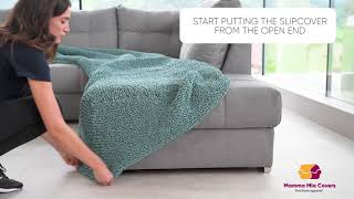 How to Fit Paulato Slipcover on Open-End (RIGHT) Fullback Sofa | Mamma Mia Covers